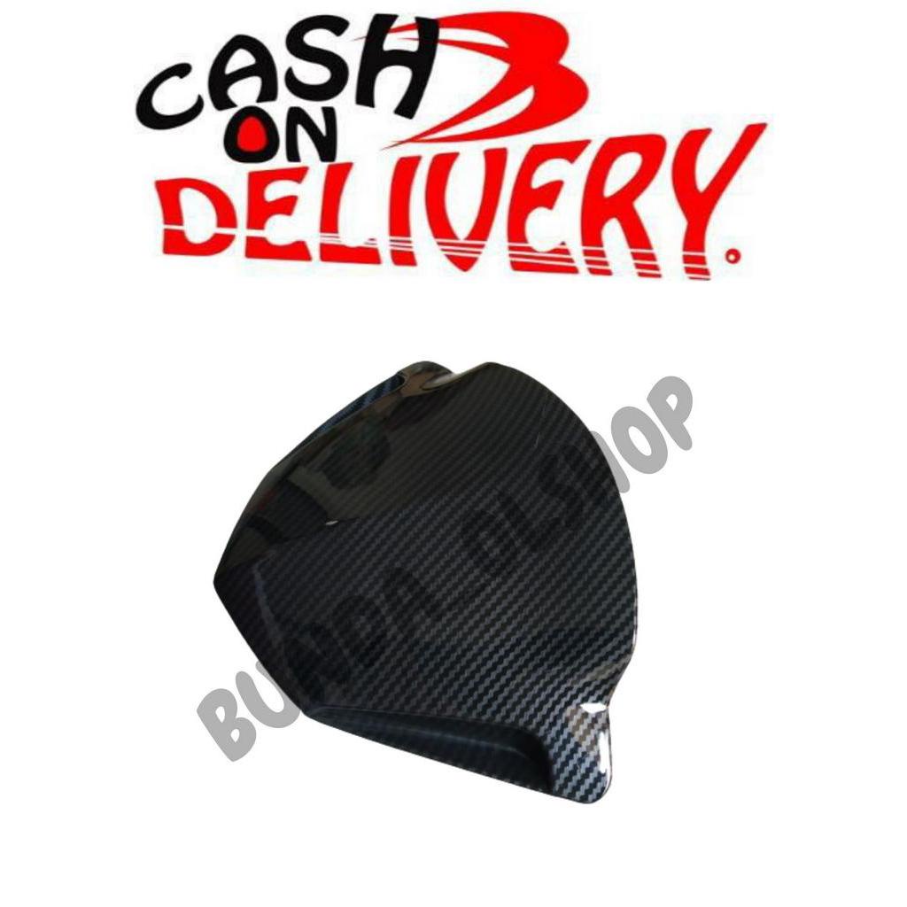 KARBON Visor Motor Beat Karbu Warna Hitam Bahan akrilik berkualitas