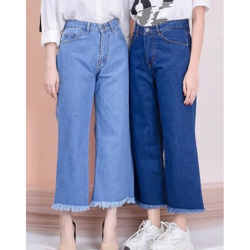 KULOT JEANS BAWAH RAWIS// KULOT JEANS WANITA
