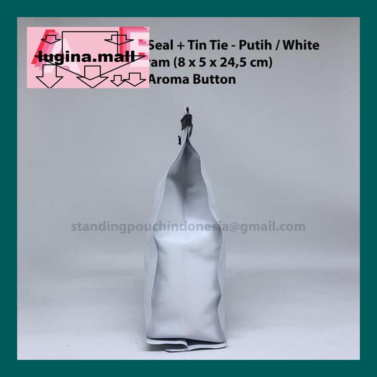 

Koptlu50G Kemasan Kopi Gusset Quad Seal 250 G (Tin Tie + Valve) Putih *Premium* Lud5Sc