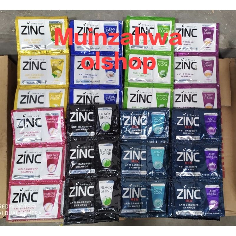 SHAMPO ZINC SACHET/ SHAMPO ZINC RENTENG 24 SACHET