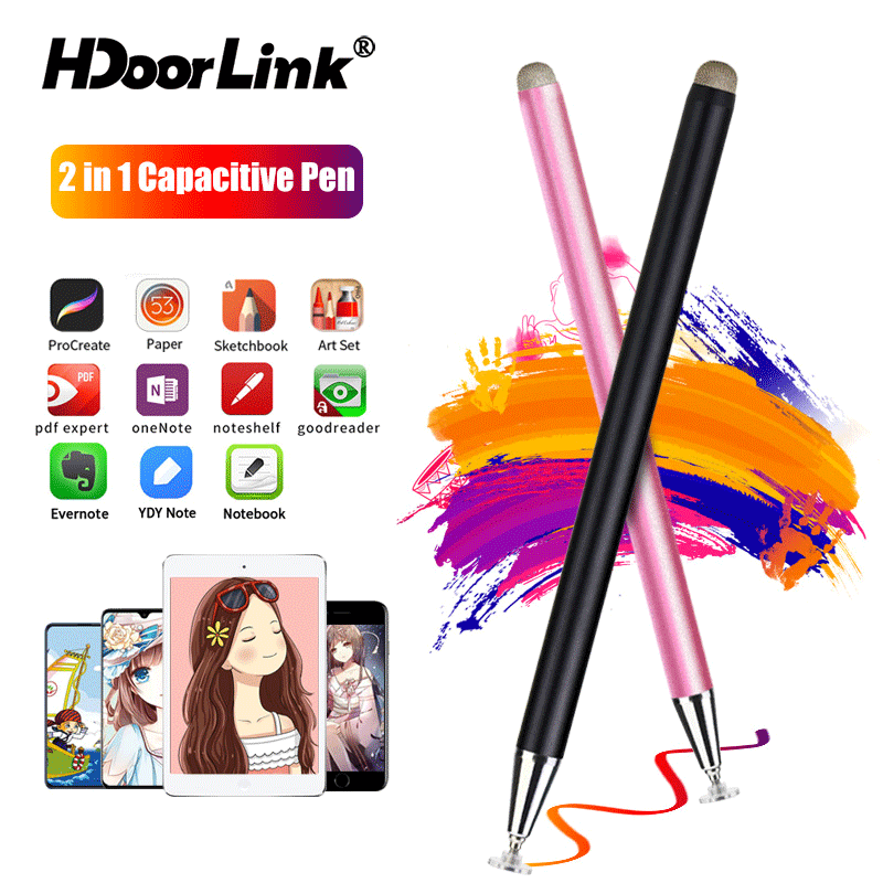 HdoorLink 2 In 1 Stylush Pen Stylus Cap Magnetic Layar