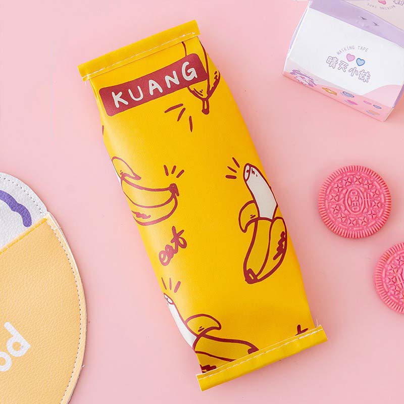 MURMURE.ID | TEMPAT PENSIL UNIK MILK COOKIES KOTAK PENSIL BUNGKUS JAJAN CIKI SNACK PC039-PISANG