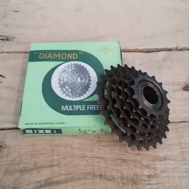 (Gratis Ongkir &amp; COD) Sprocket Gir Belakang Diamond 7 Speed Drat Ulir