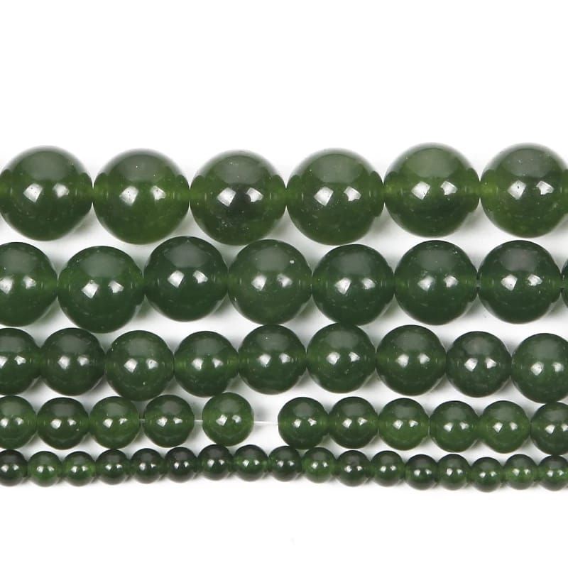 Batu alam bulat Hijau giok lumut Kuarsa Green Dark Jade