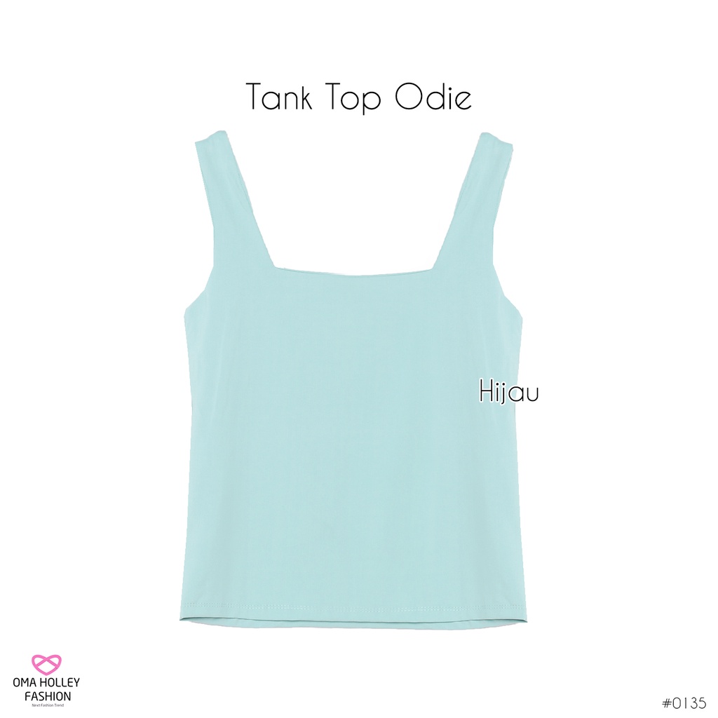 (COD) OH Tank top Long Odie korea Bahu Lebar Wanita (Uniclo) #0135-Hijau
