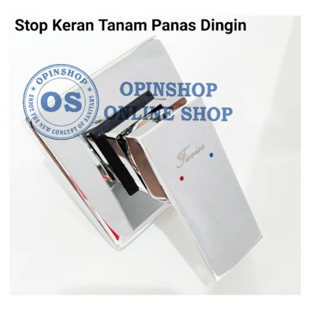 Kran Air Stop Kran Tanam Panas Dingin Minimalis Brass Solid