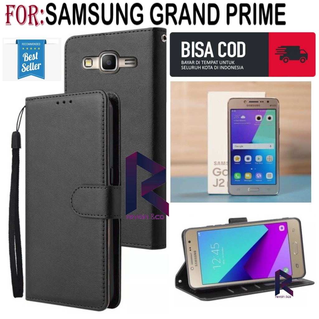 SAMSUNG GRAND PRIME CASE FLIP WALLET LEATHER KULIT PREMIUM SARUNG BUKA TUTUP FLIP CASE SAMSUNG GRAND PRIME