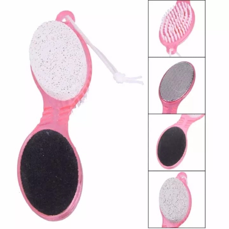 Pedicure Paddle Brush 4 Step Sikat Kaki Penghalus Tumit Kapalan 4in1