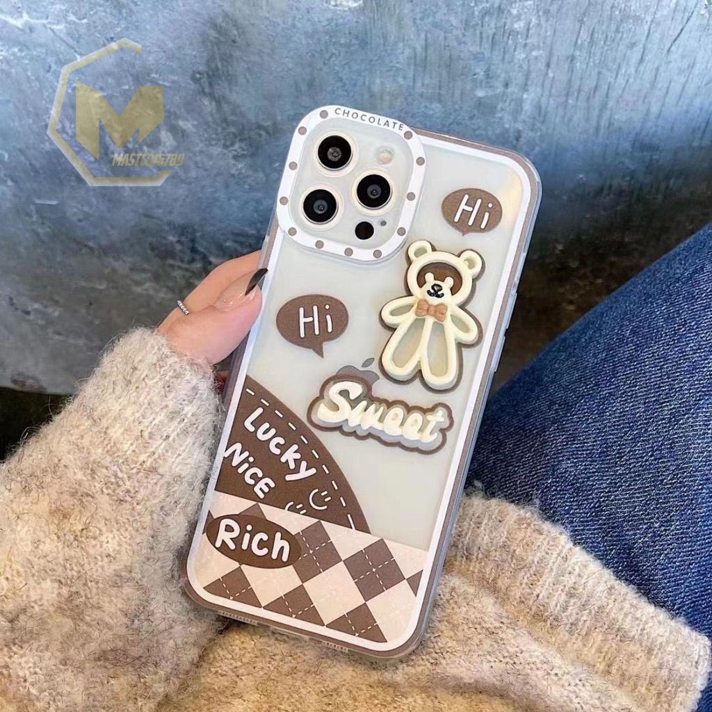 SS111 SOFTCASE 3D BEAR IPHONE 6 6S 7 8 6+ 7+ 8+ X XS XR XS MAX 11 12 13 PRO MAX MINI MA3549