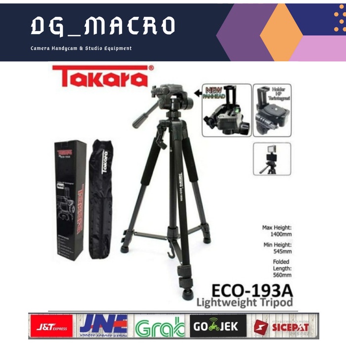 sale Tripod Takara ECO 193A for DSLR Mirrorless Smartphone Diskon