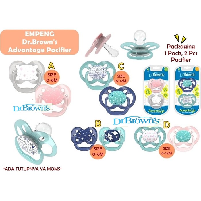 EMPENG DR BROWNS ADVANTAGE PACIFIER 1 PACK ISI 2 PCS