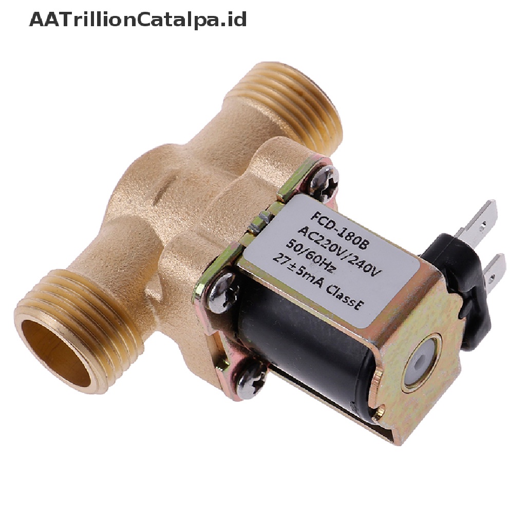 Katup Solenoid Elektrik G1 / 2 &quot;DC 12v 24v AC220v Bahan Kuningan Untuk Pemanas Air Tenaga Surya