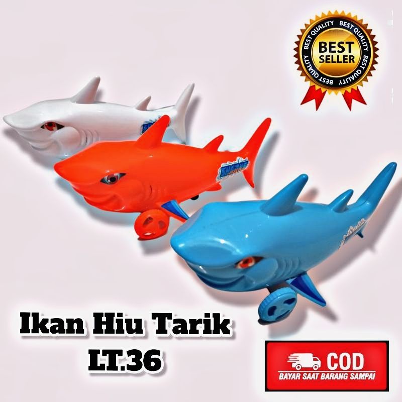 LT 36 MAINAN ANAK EDUKASI MOBIL MOBILAN IKAN HIU TARIK