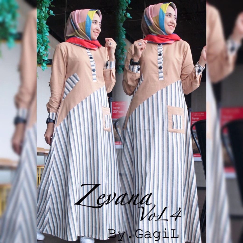 GAMIS MODERN ZEVANA BY GAGIL(COKLAT)