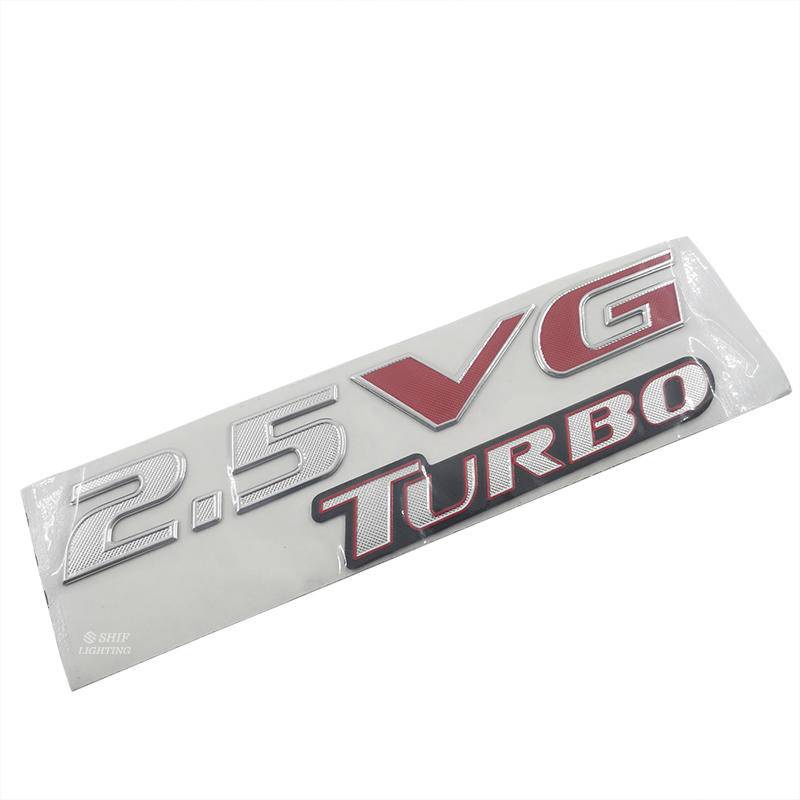 1pc Stiker Emblem Logo Turbo 2.5 Vg Bahan Abs Untuk Dekorasi Mobil Mitsubishi Pajero