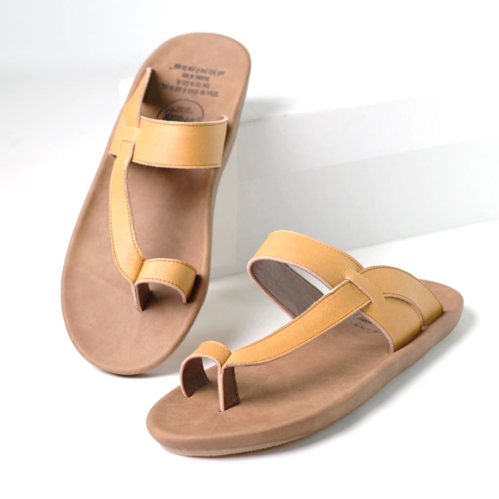 IMPLS|Sandal Pria Original Kulit Asli Sendal Kasual Trendy Kekinian Model Tali Coklat Hitam Murah