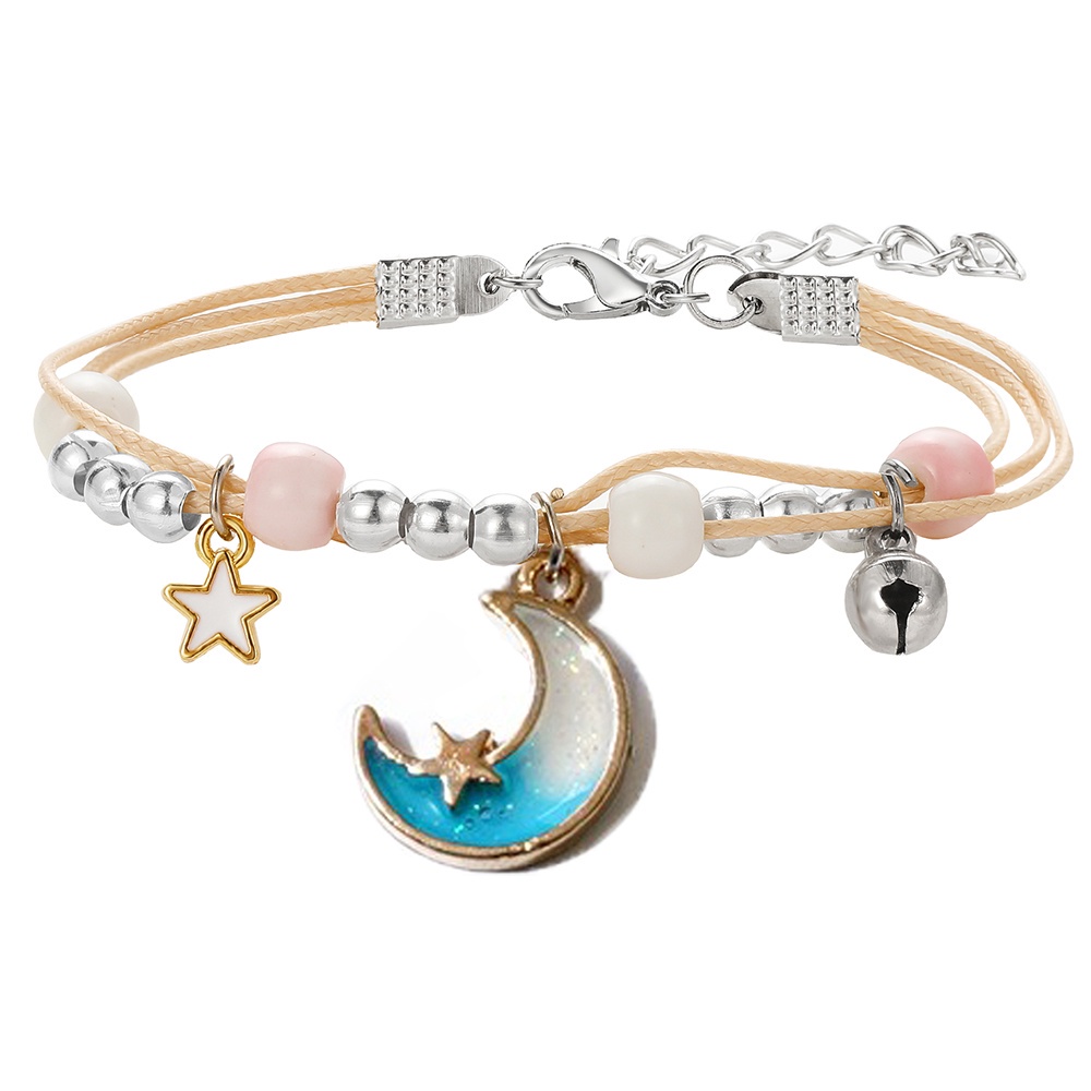 17km Gelang Tangan Rantai Banyak Lapis Aksen Kupukupu Gaya Korea Untuk Wanita-2