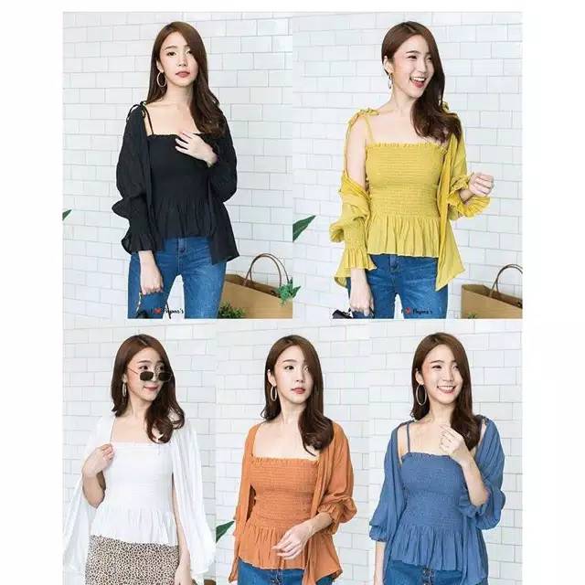 Tank top kerut set outer