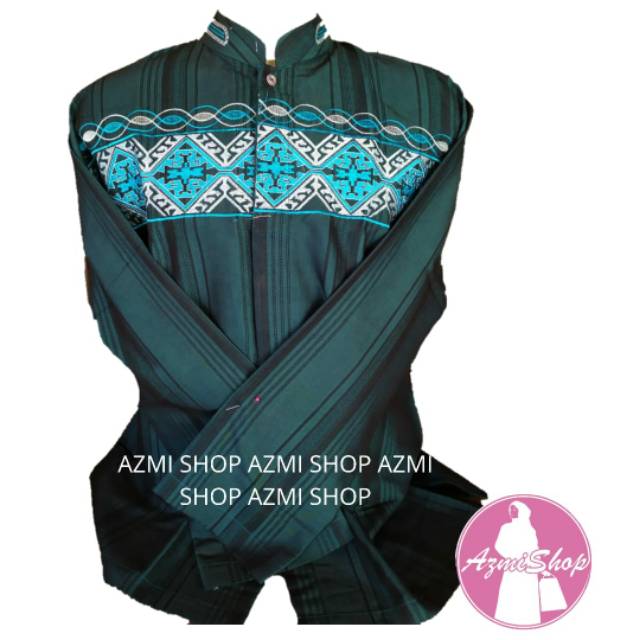 Baju Koko Jumbo Katun Benhil Halus Tebal Bordir Warna