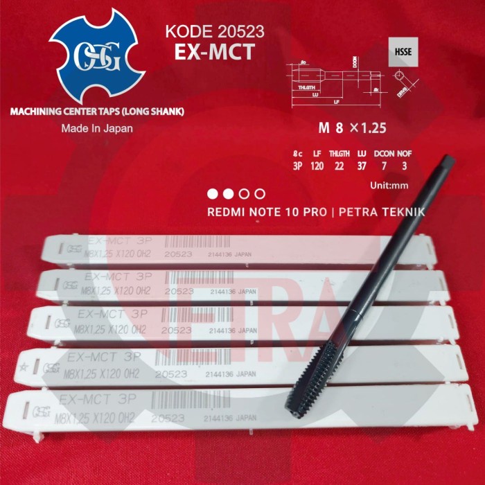 Tap M8X1.25 OSG Tap Lurus M8 Tap Long M8 Tap 8*1.25 Tap OSG M8