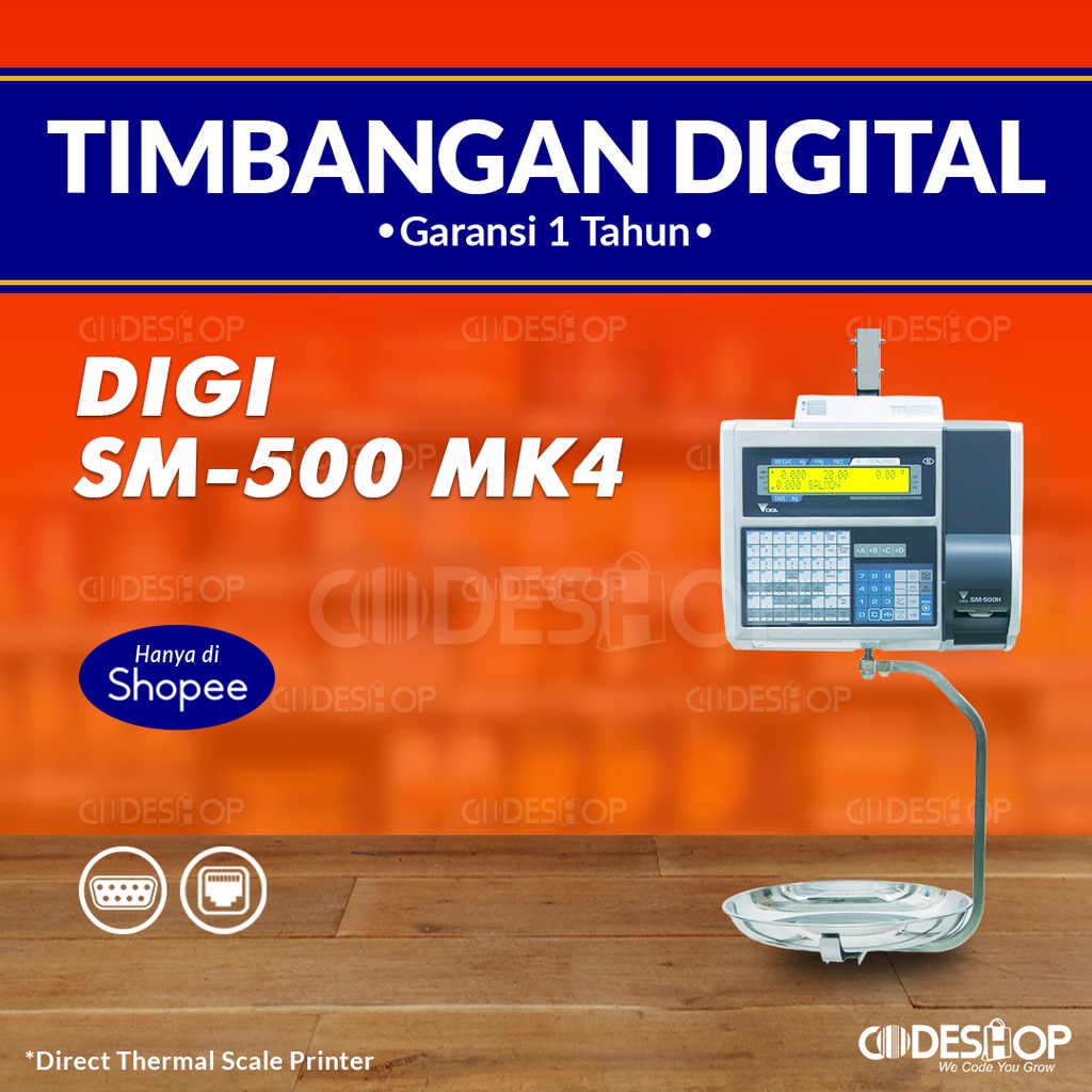 DIGI SM-500MK4 Timbangan Digital Cetak Label dan Harga Barang