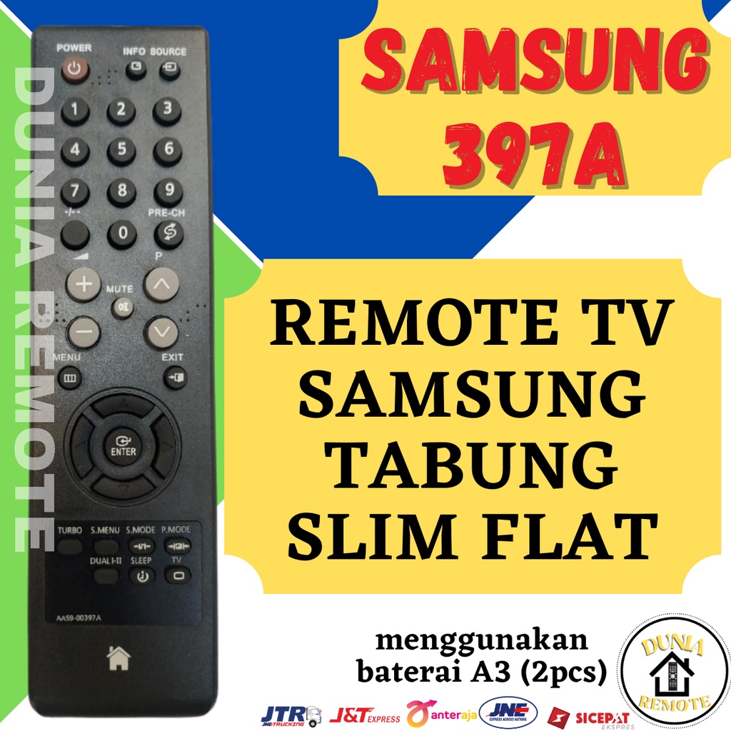 Remot REMOTE TV Tabung SLIM FLAT SAMSUNG type 397A tanpa setting