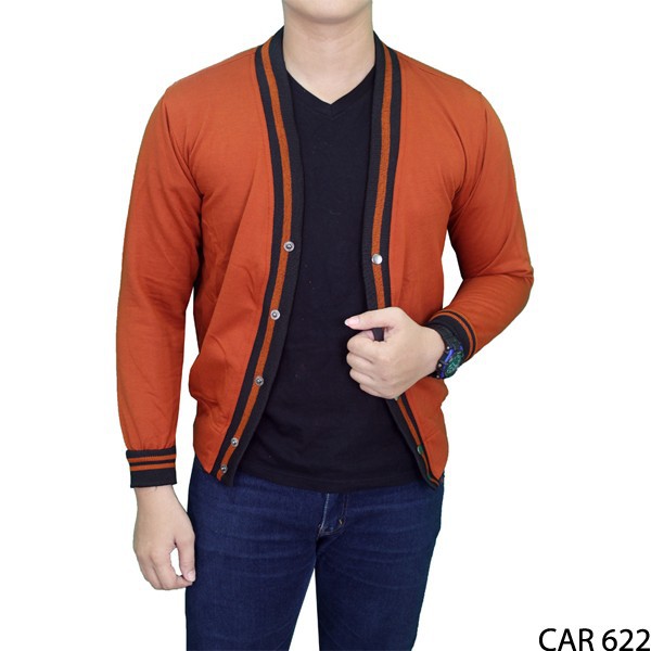 Cardigan Kasual Pia Fleece Coklat – CAR 622