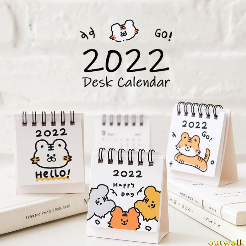 2022 Kalender Meja Mini Kreatif Lucu Untuk Dekorasi Stationery Sekolah - Ow-