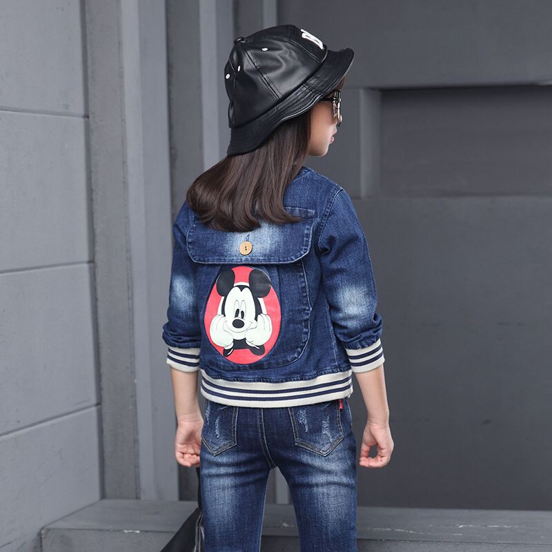 (LOLI-JKT) JK-03 JAKET &amp; CELANA GAMBAR MICKEY MOUSE BISA JADI TAS 110-160