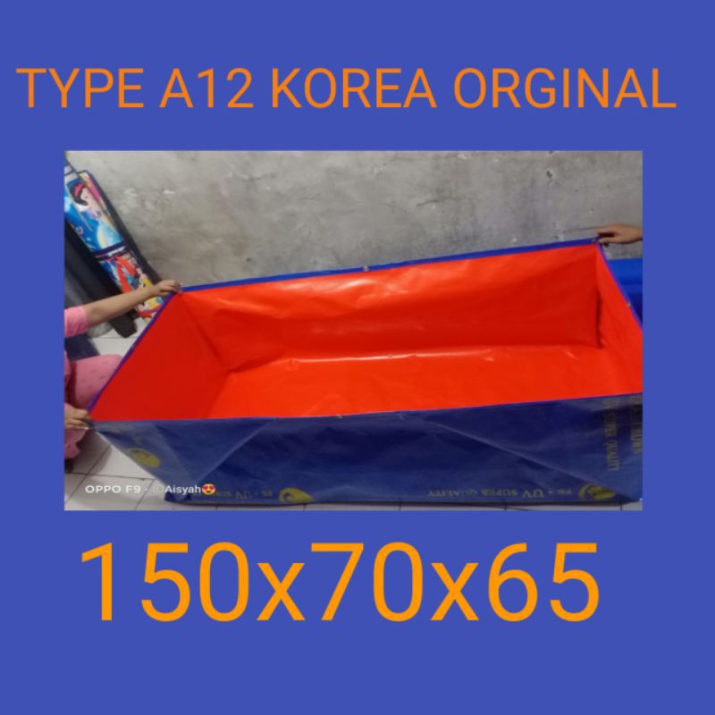 TERPAL KOLAM IKAN KOTAK TYPE A12 KOREA ORGINAL 150x70x65