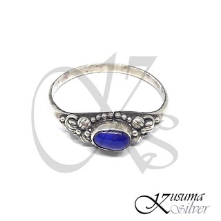 Cincin Ring Perak Silver Bali Midi Kecil Mata biru Asli 