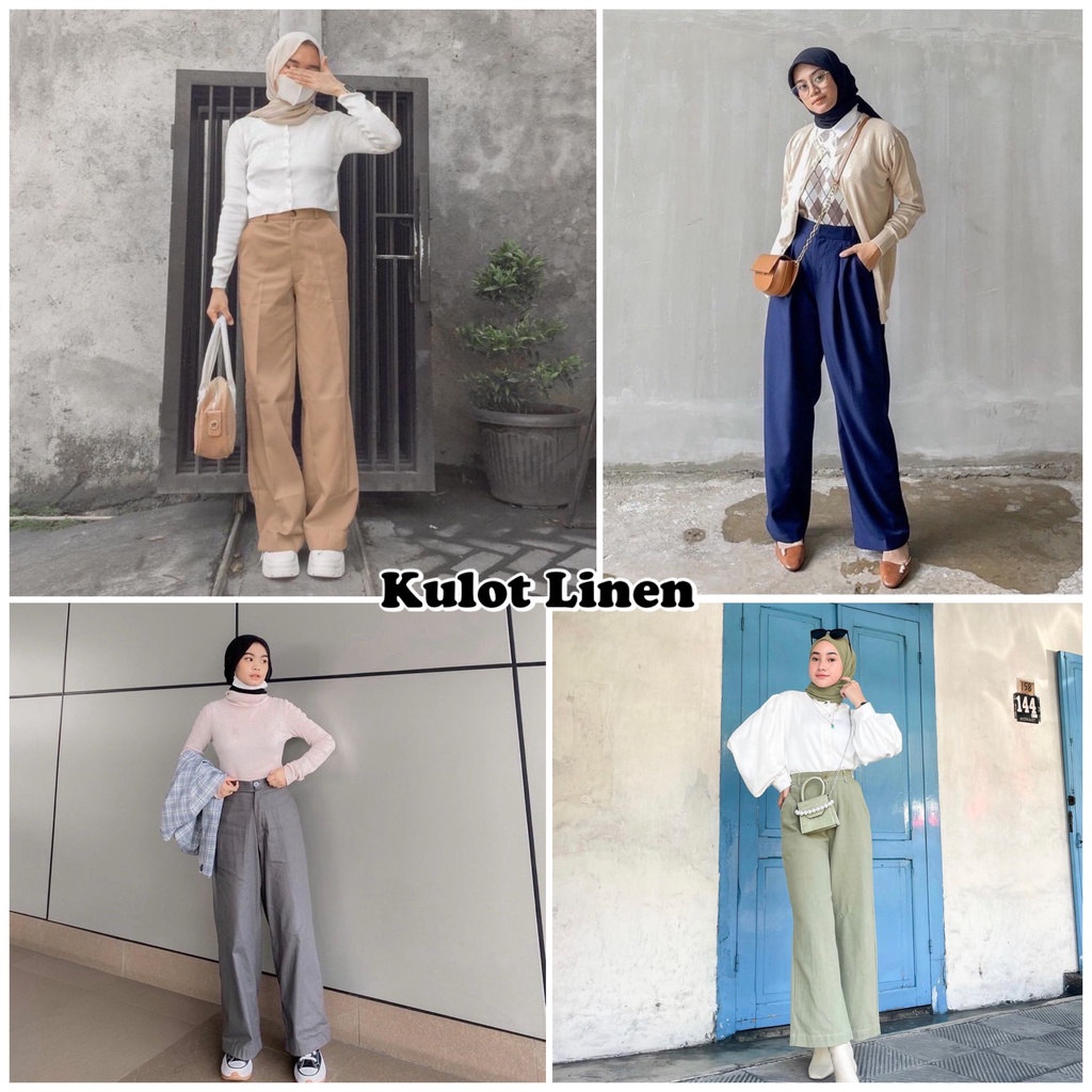 Highwaist Kulot Linen / Kulot Linen Highwaist 772 / Kulot Linen SEOUL / Kulot Linen HighQuality