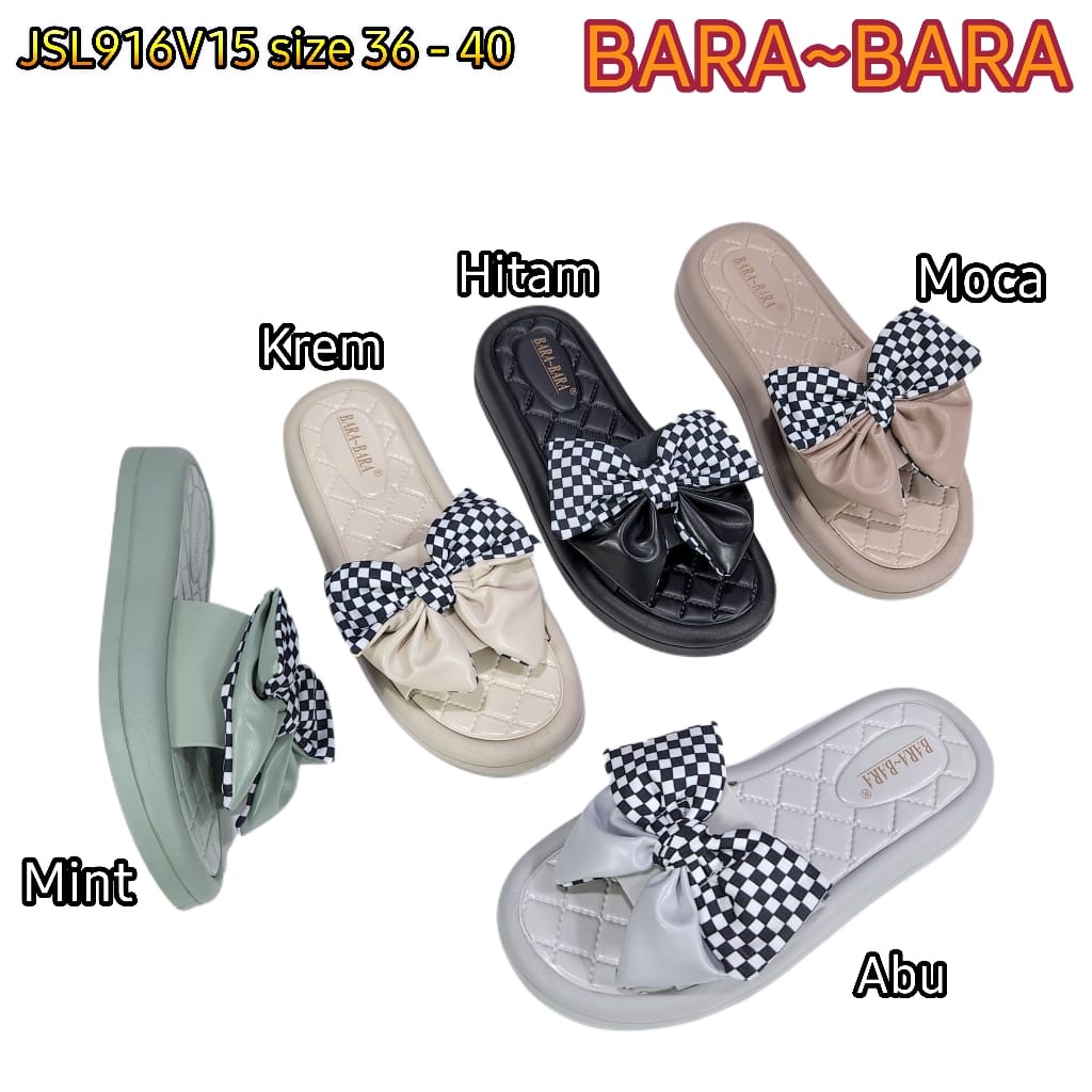 jelly sandal wanita bara bara selop karet import barabara cewek JSL916V15