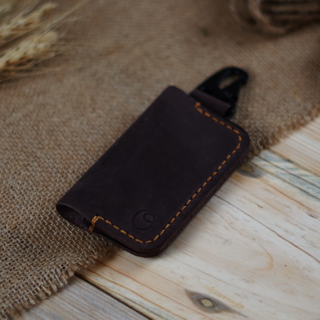 Dompet STNK Mobil Kulit Asli Crazy Horse Warna Dark Brown - Alpen Dark Brown Series