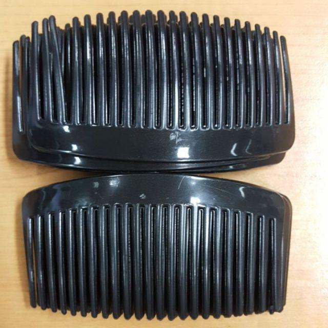 12 Piece Sirkam Plastik 10,5x5,5cm Hitam Polos