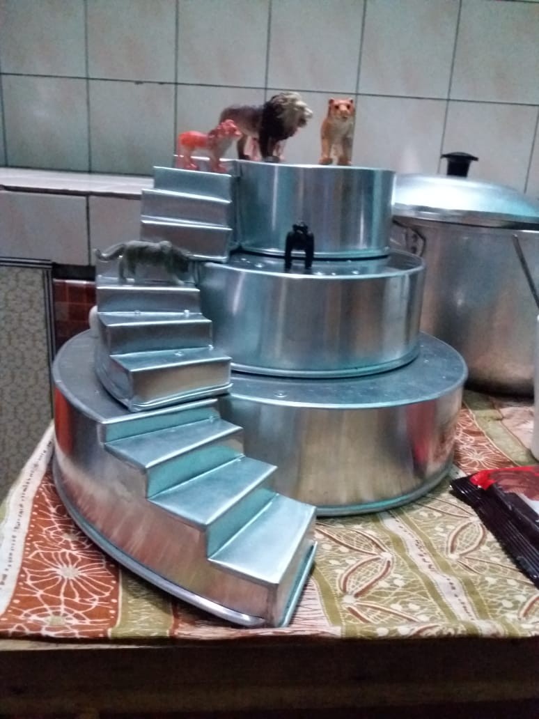 Dapurmami Loyang Nasi Kuning Tumpeng Hias Bertingkat Tangga Cetakan Pencetak