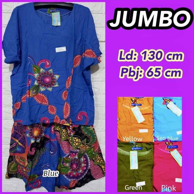 Babydoll Jumbo modis Kencana Ungu label biru