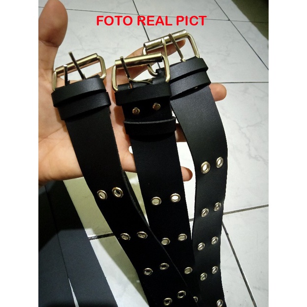 [Bisa COD] Ikat Pinggang Wanita Korea Ringbelt Eyelets Belt Gesper Ikat Pinggang Ring Belt Chain Fashion Aksesoris Wanita