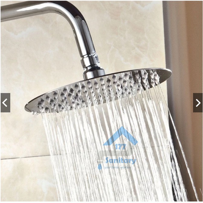 Wall Shower Bulat Stainless 8inch D23A - Kepala Shower Tanam Paip hujan Stenlis bulat 20cm WS42/WSB42