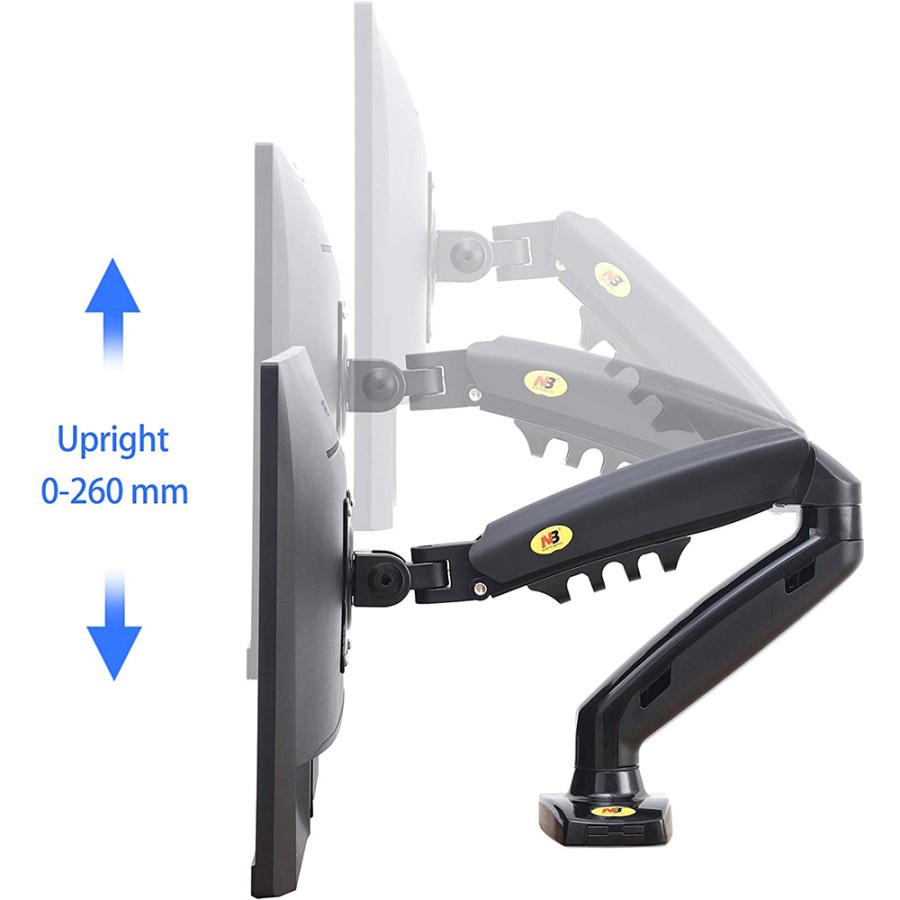 NORTH BAYOU Universal Monitor Arm Bracket Vesa Desk Mount 2-9KG 17-30 Inch - NB-F80 - Black