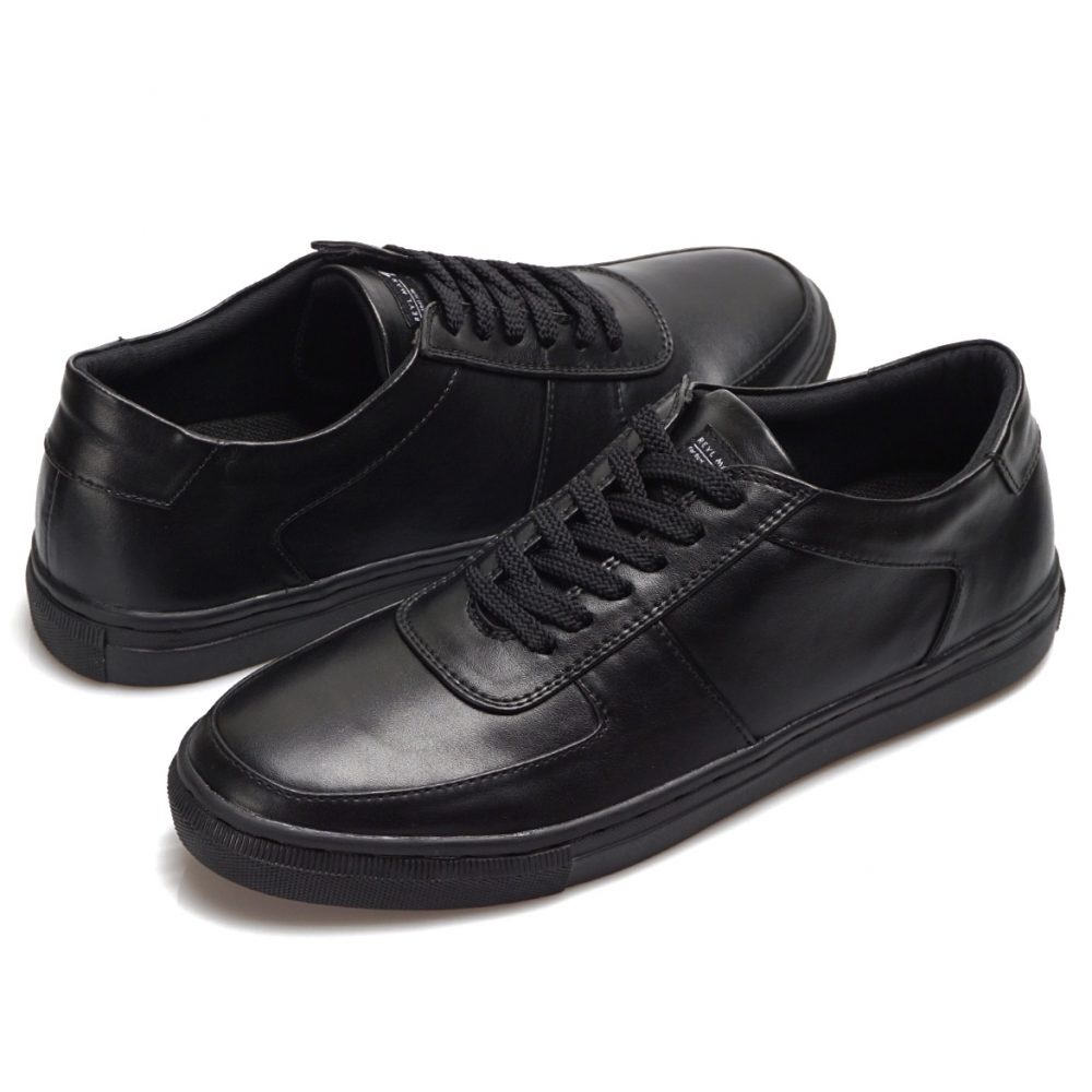 Sepatu Kulit Pria Sneakers REYL MAN FAMO Full Black Series ORIGINAL
