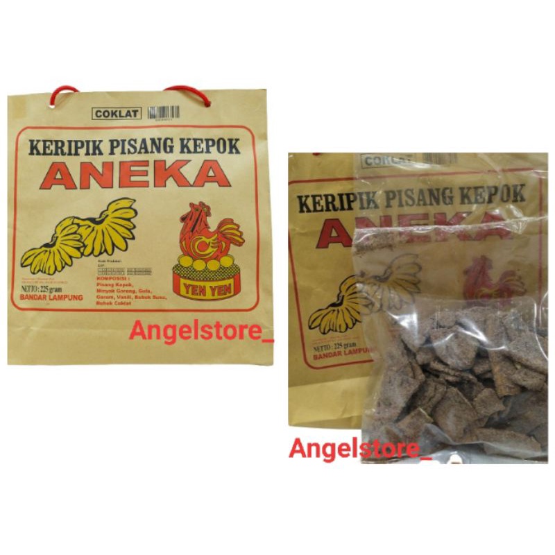 Keripik Pisang Aneka Coklat Asli  YenYen Lampung 225 gr Keripik Pisang Coklat Aneka Asli Lampung