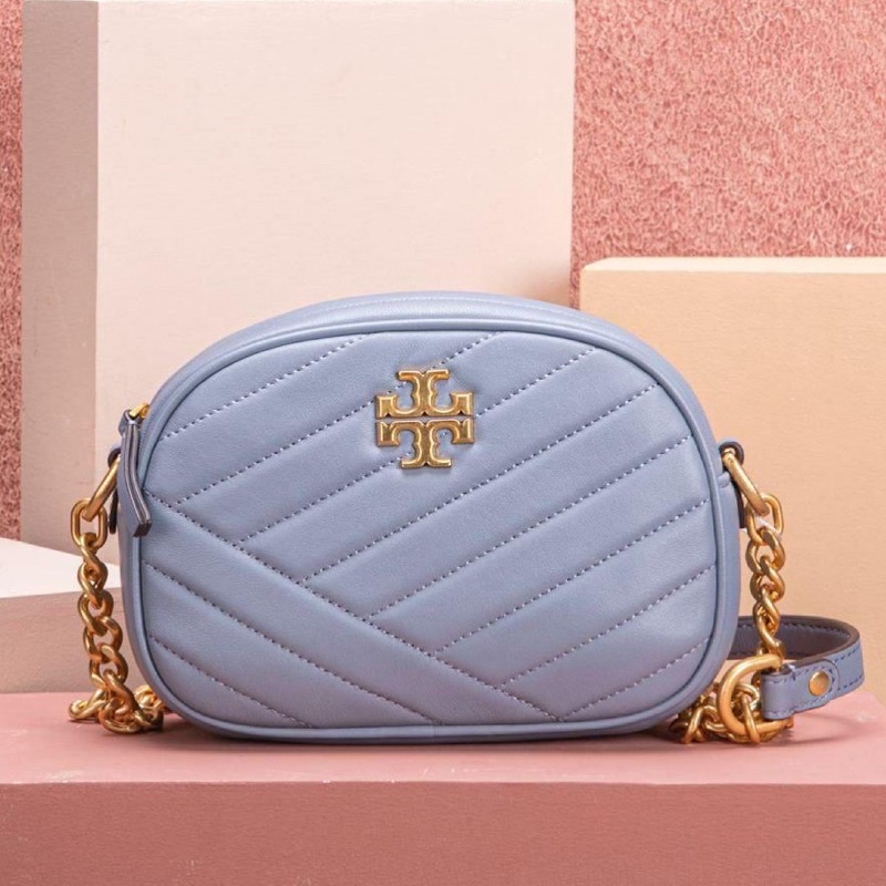 tory burch TB kira chevron camera bag Cambag cloud blue