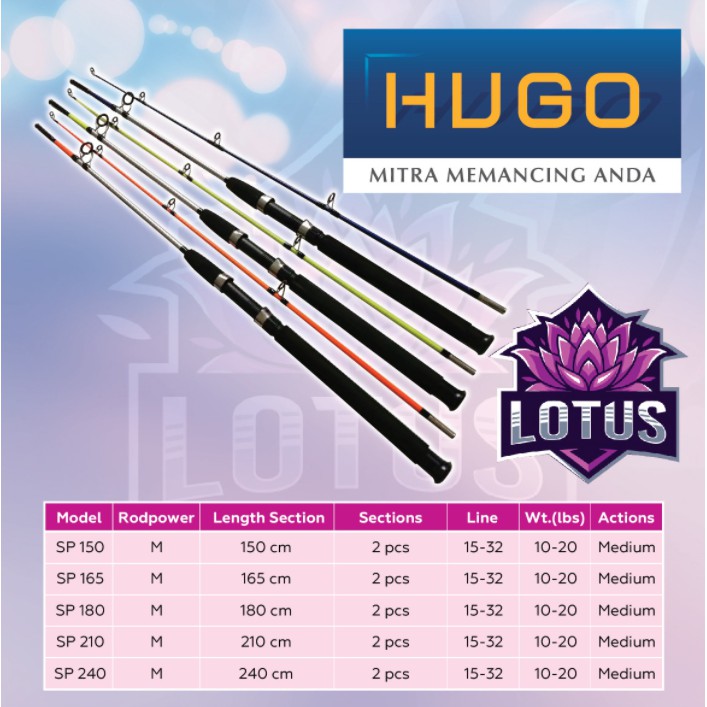 joran pancing hugo sigma / lotus 150 165 180 210 240