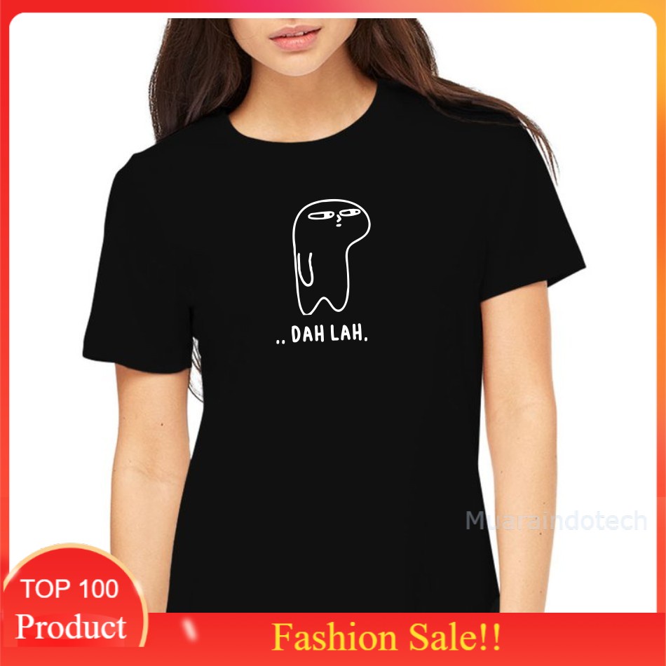 Kaos T Shirt Black Simple Logo Vernalta Unisex Pria Wanita