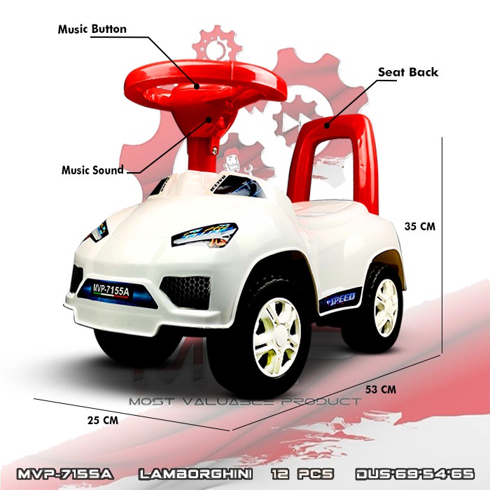 Mobil mobilan besar anak bisa di naikin Lambo Mobil Mobilan bisa diDudukin Dorong Mainan Anak Ride O