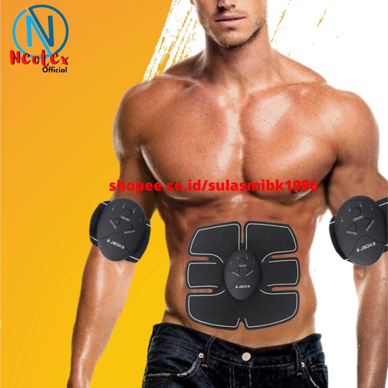 Alat Pembentuk Otot Six Pack Muscle Stimulator Trainer Perlengkapan Gym Abdominal Stimulator