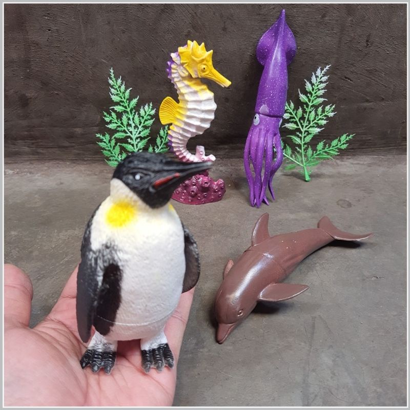 Mainan Miniatur Hewan Laut Ukuran Besar isi 4 pcs