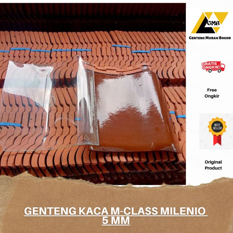 Genteng Kaca Transparant Untuk Kenteng M-Class Kanmuri Milenio Ketebalan 5 mm Atap Rumah