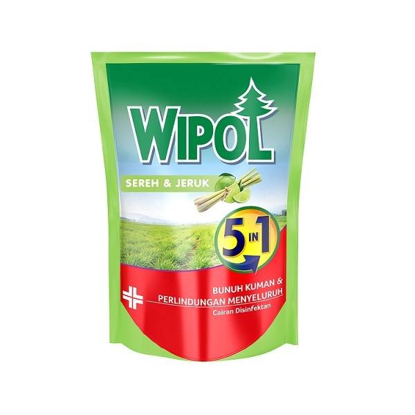 PEMBERSIH LANTAI WIPOL SEREH JERUK ANTI SERANGGA REFILL ISI ULANG 750 ML